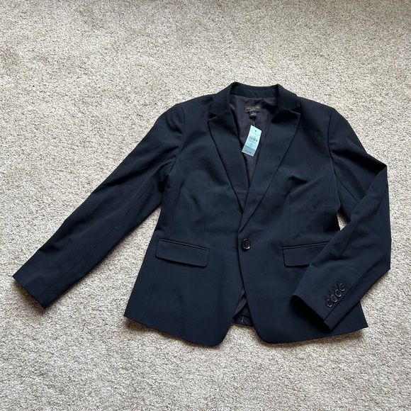 NWT navy blue Ann Taylor Factory 4P suiting jacket - Picture 1 of 7